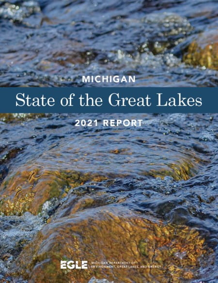 Cover of the 2021 State of the Great Lakes report