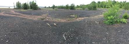 The above photo shows the conditions on the former Coal Dock property at the Hubbell Processing Area. 