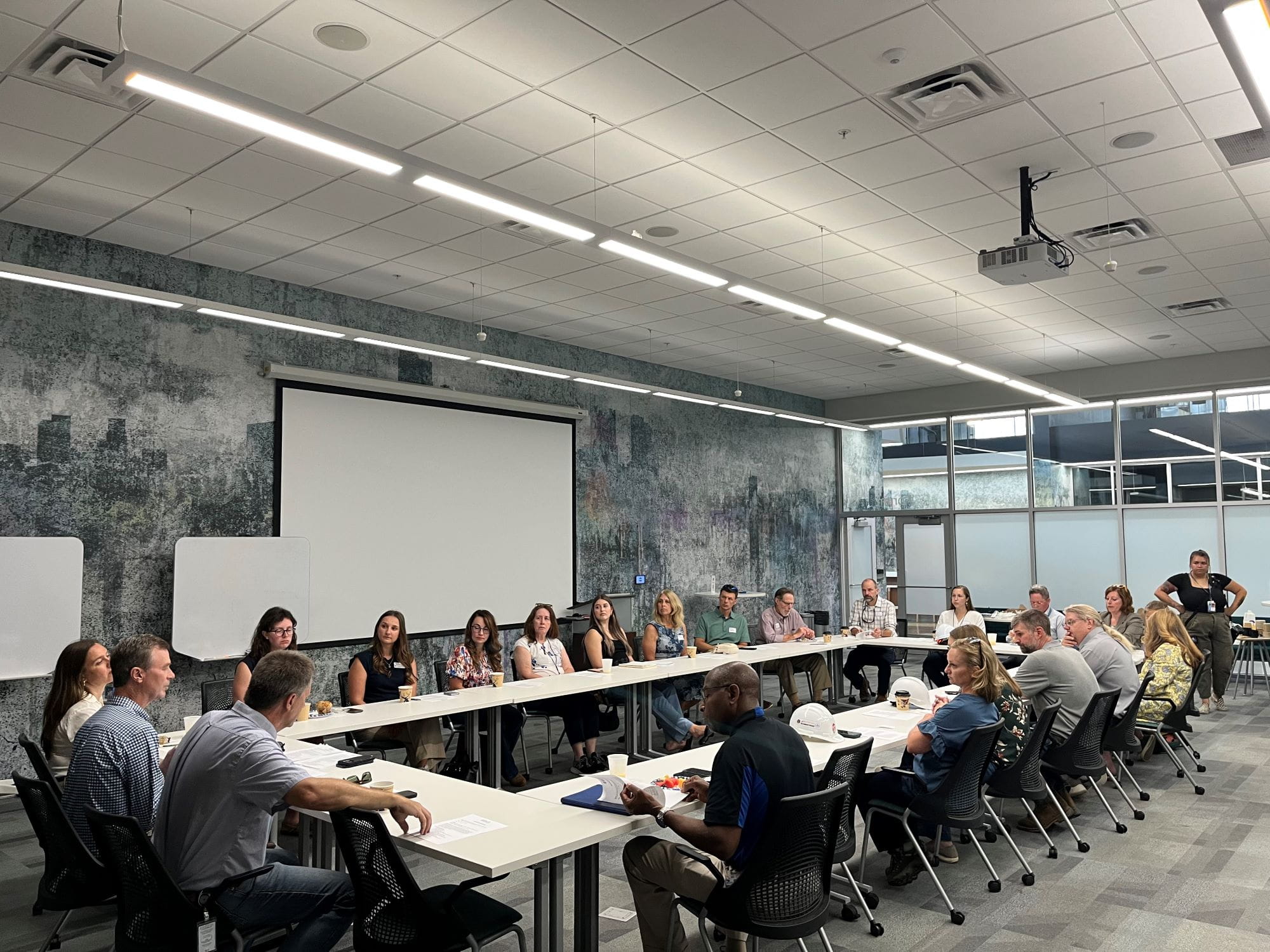 A roundtable discussion was part of the brownfield visit.