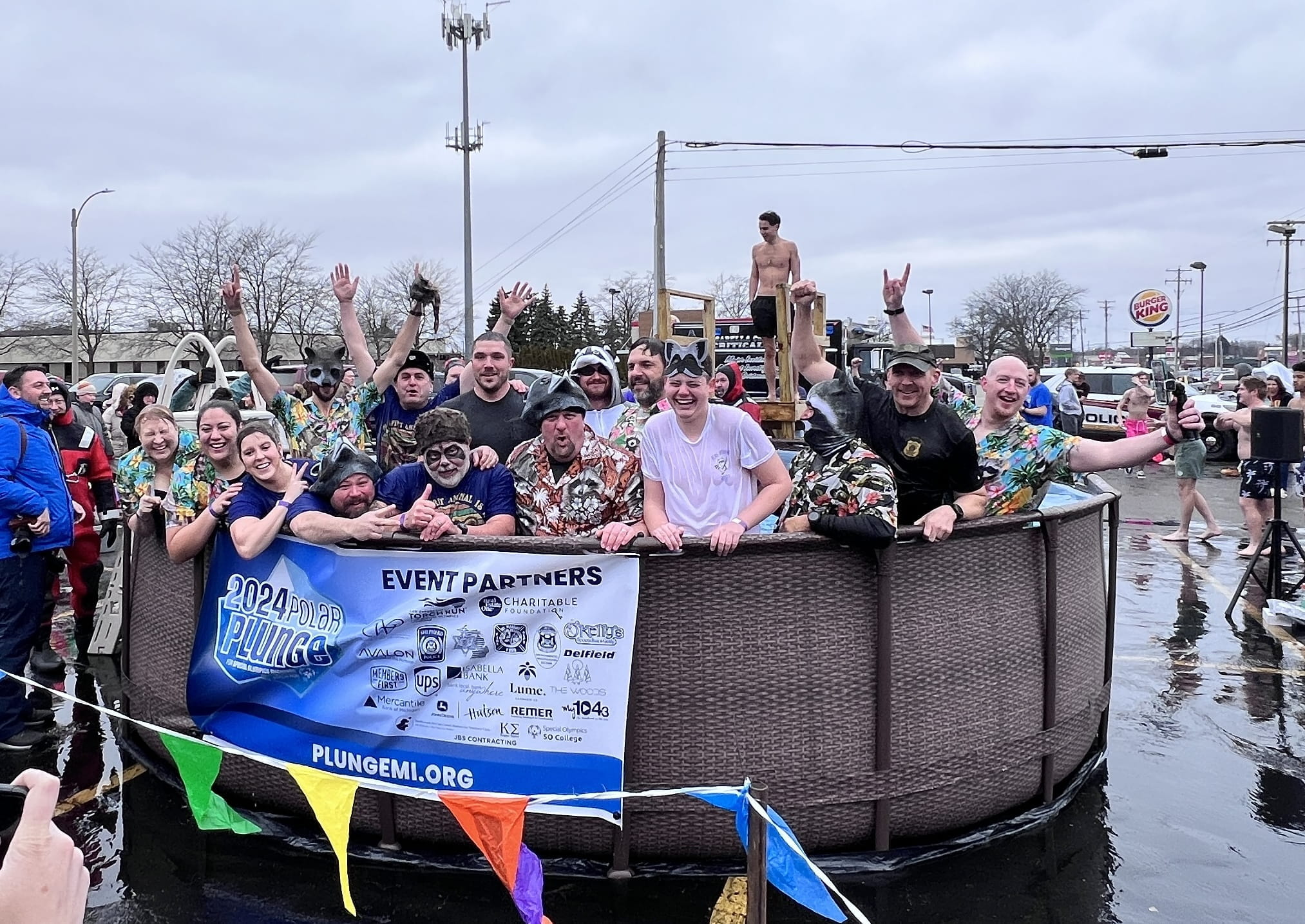 The EIS team – called the Trash Pandas -- at the Mt. Pleasant Polar Plunge.