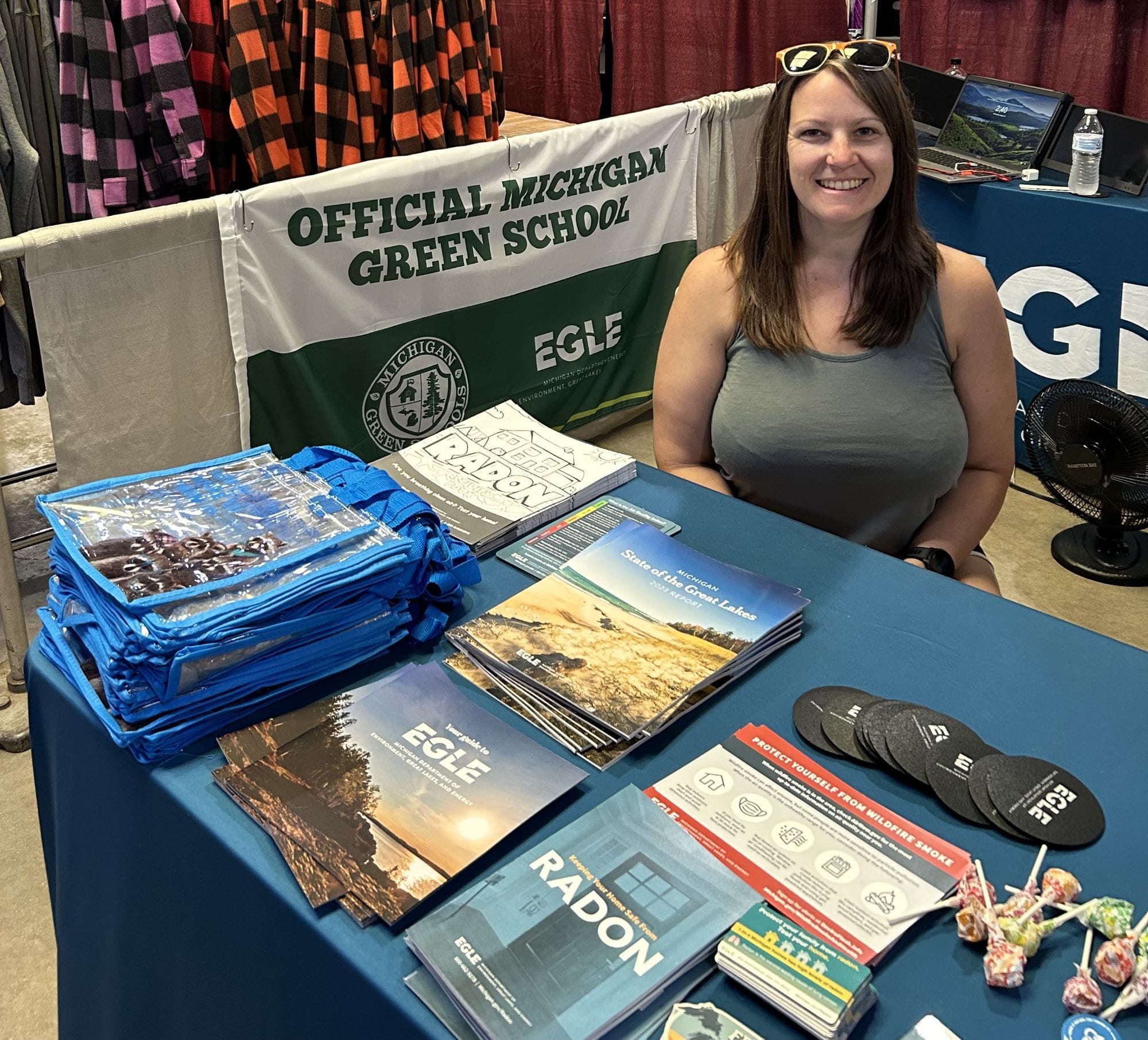 Samantha Lichtenwald, EGLE’s MI Green Schools coordinator, at 2024 U.P. State Fair.