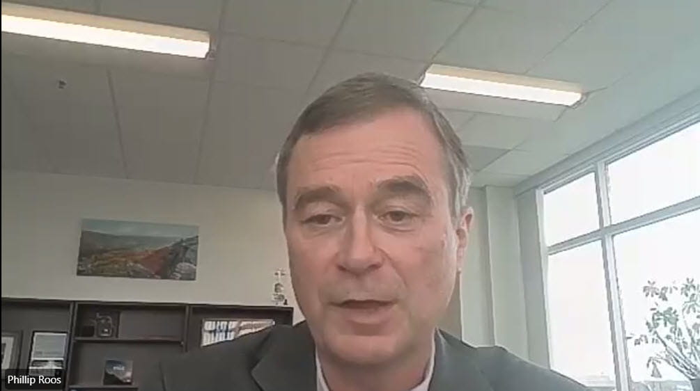 EGLE Director Phil Roos addresses 2025 PFAS Summit. 