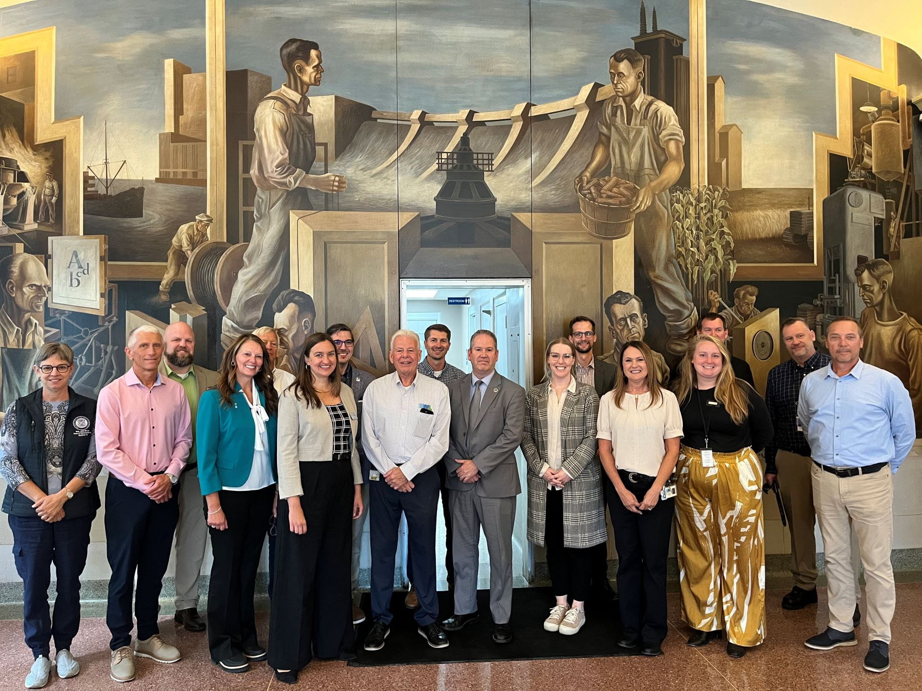 Group photo of Lansing Board of Water and Light tour participants.