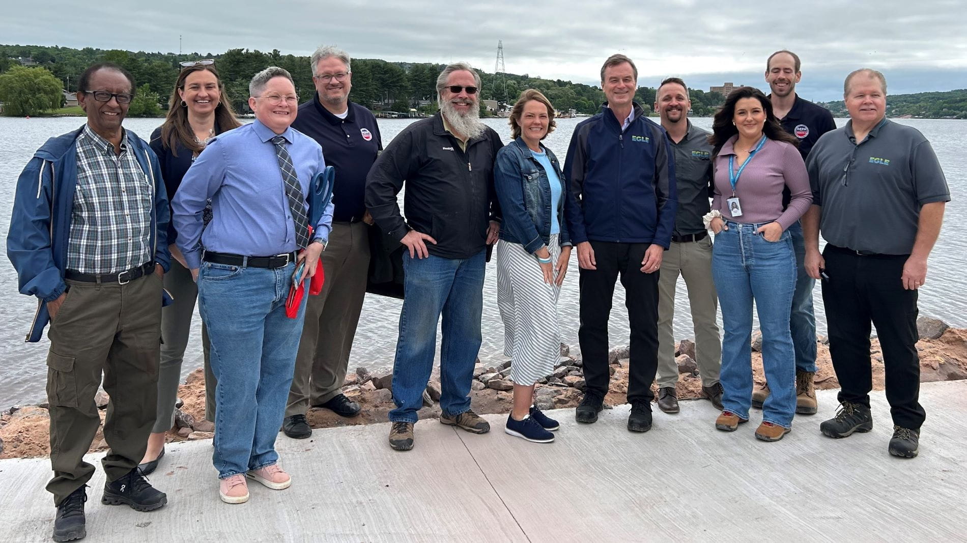 Staff from EGLE and the EPA at the Torch Lake event