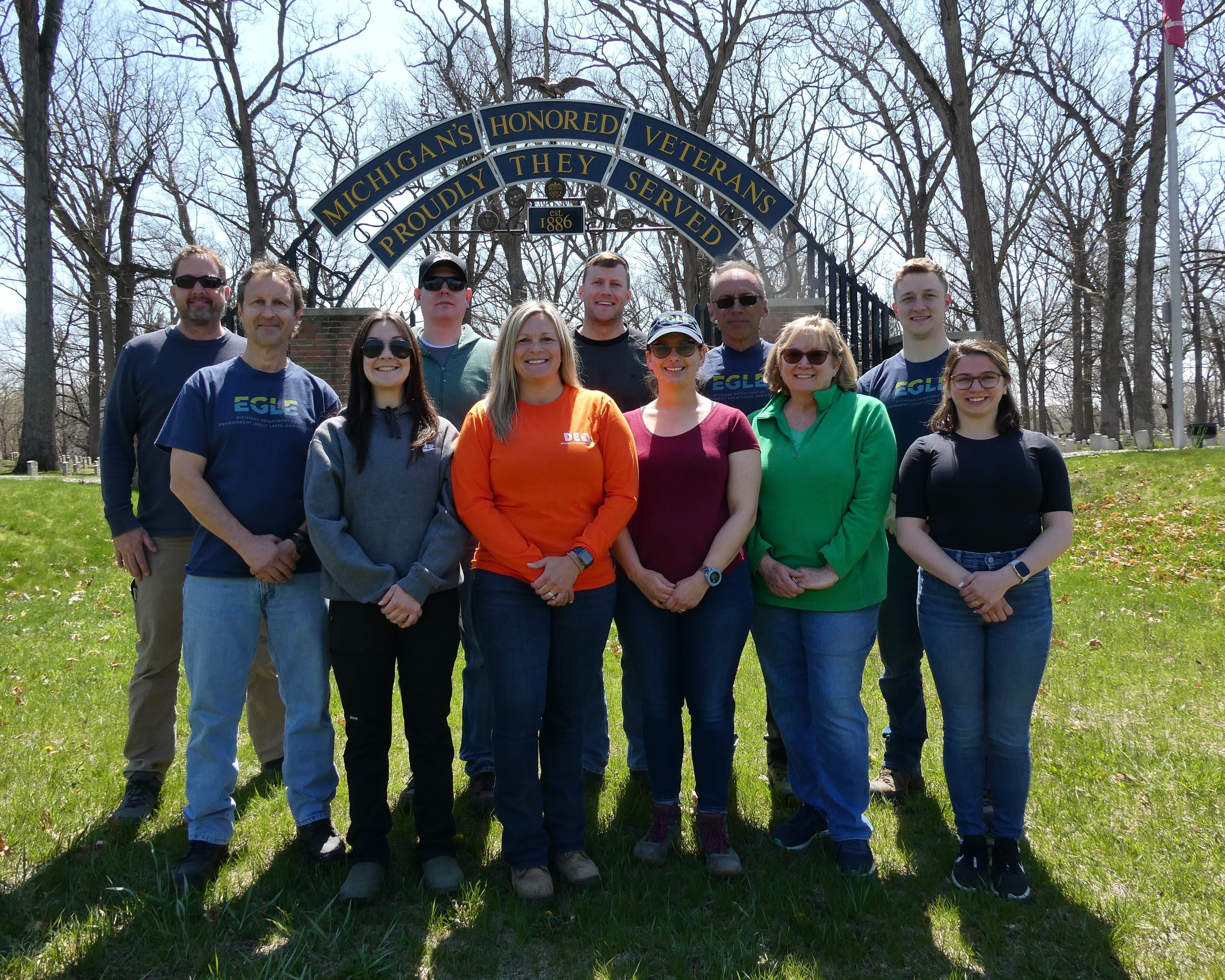 Grand Rapids Veterans Cemetery volunteers group shot. Courtesy of Jim Day. 