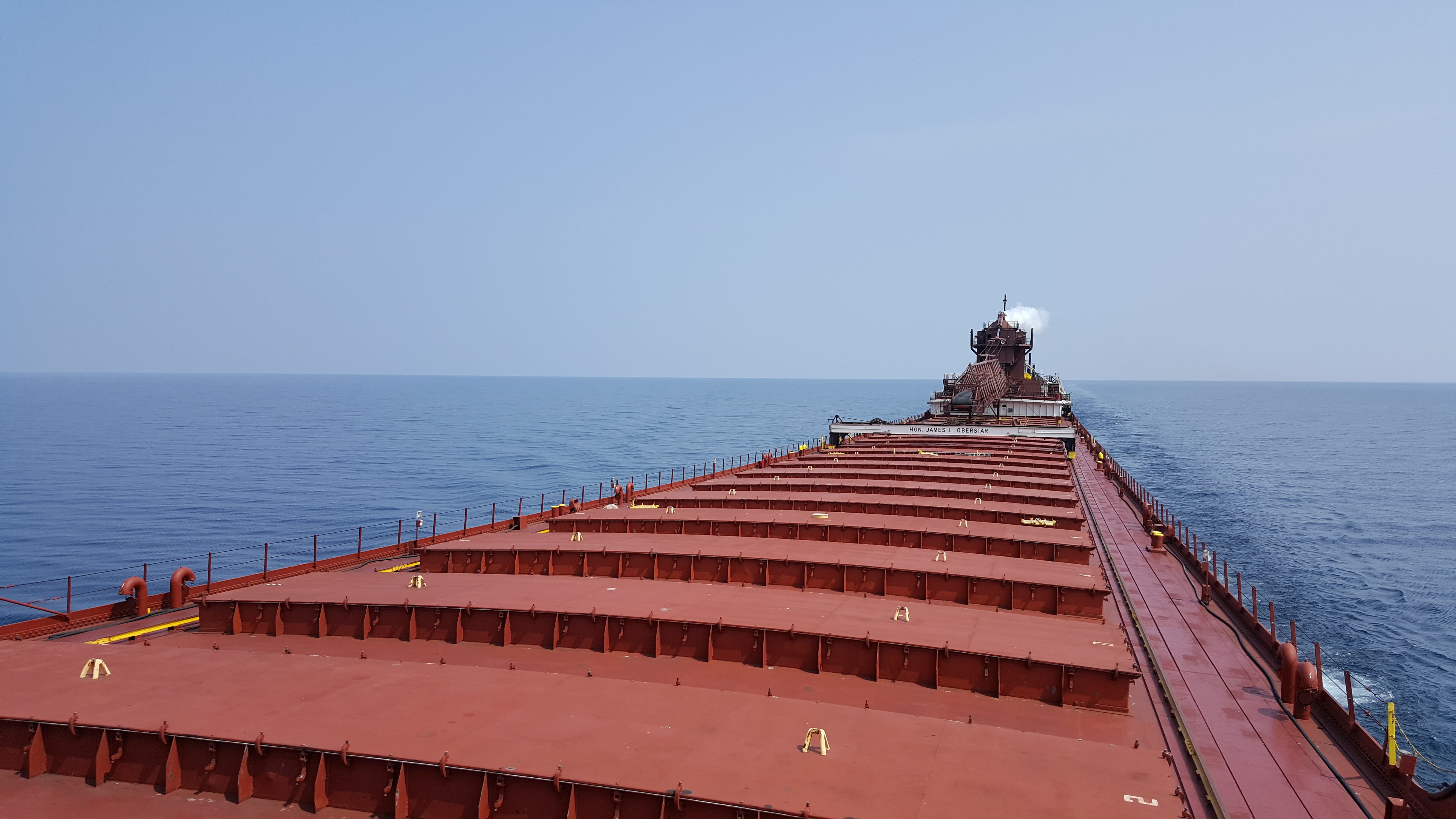 Deck of the M/V James L. Oberstar.