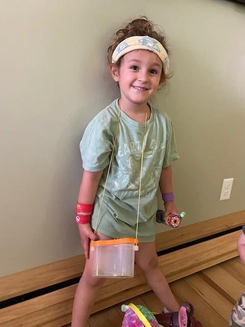 Bryn Abrams, 5 year old daughter of EGLE staffer Cassie Abrams, of the Water Resource Division in Marquette.