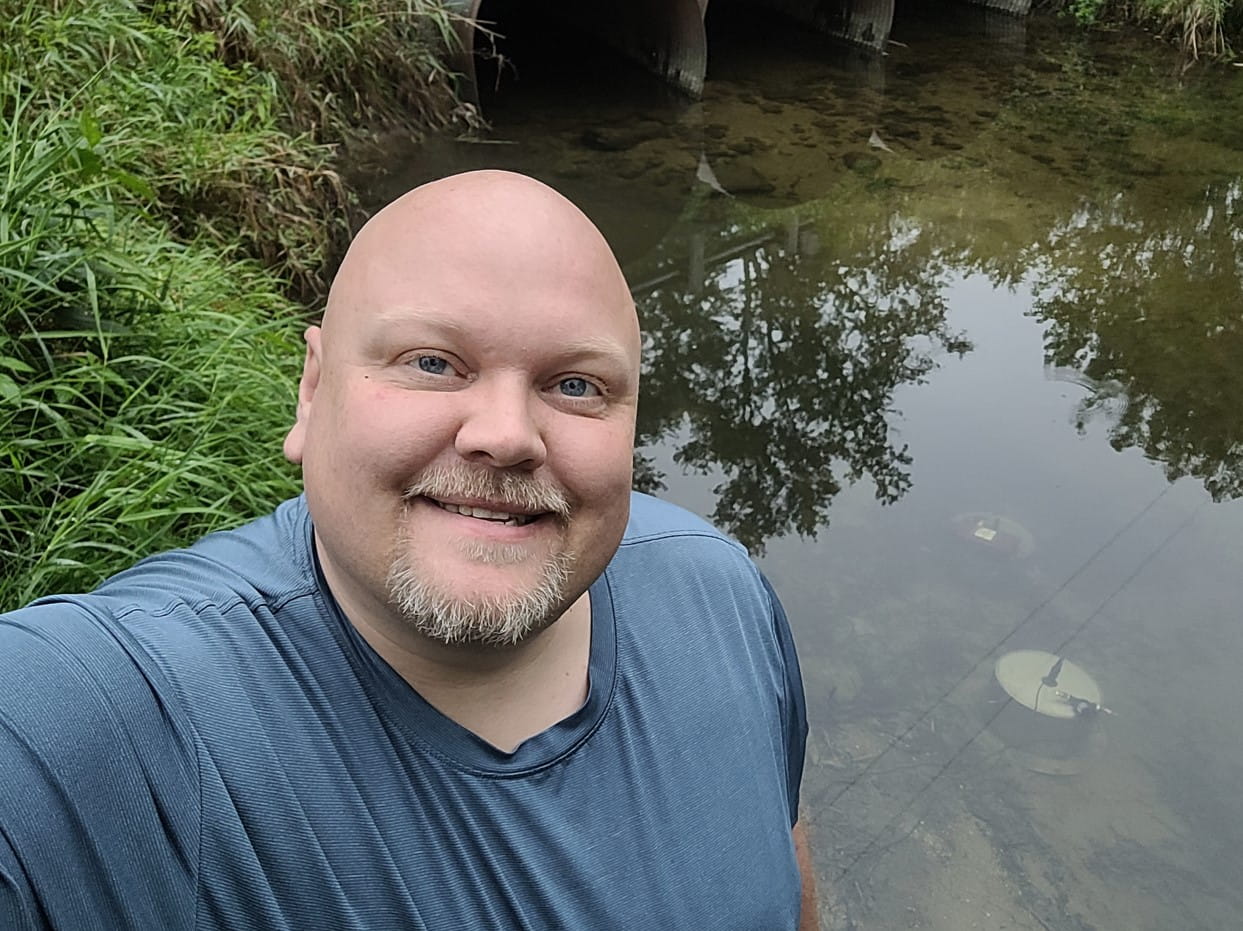 EGLE Environmental Engineer, Phillip DePetro in the field