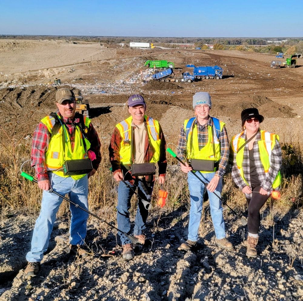 EGLE staff conducting an inspection at a landfill.