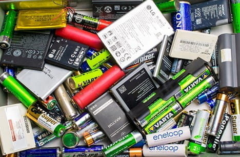 An assortment of batteries.
