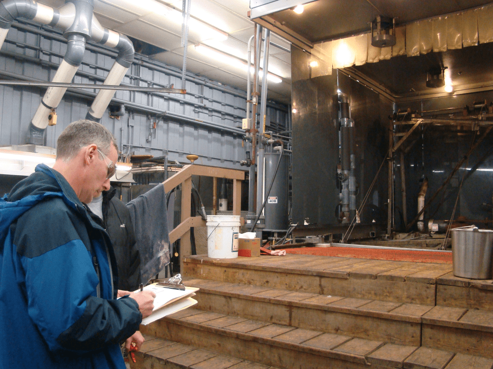 EGLE staffer on an air permit inspection. 