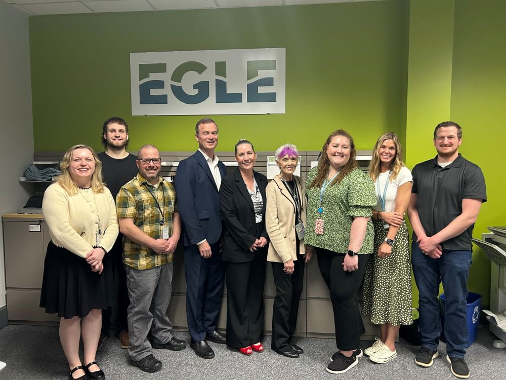 EGLE Director Phil Roos and Facilities and Operations staff.