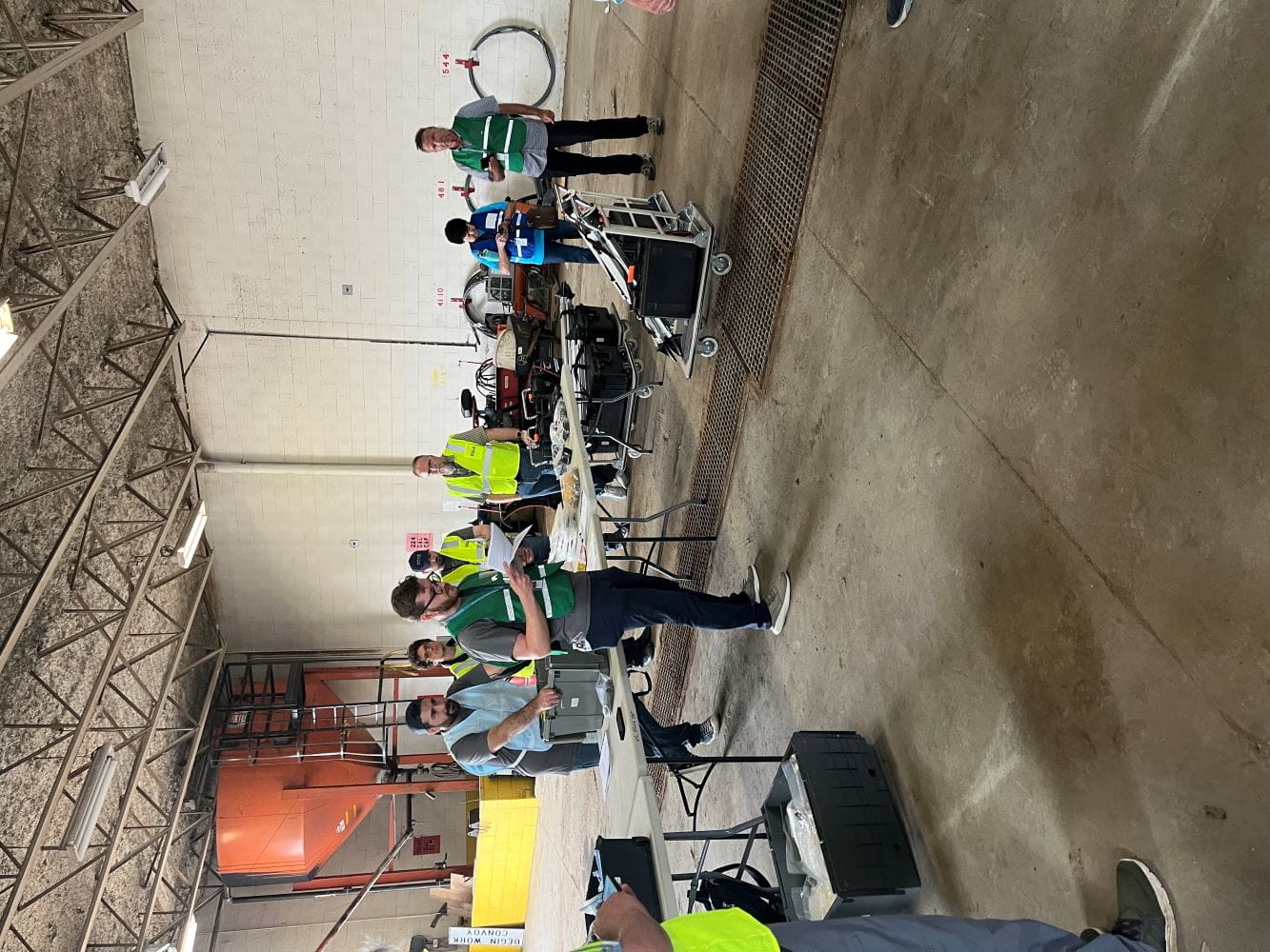 Radiological Emergency Preparedness staff provide a briefing during the Cobalt Magnet 2025 exercise.
