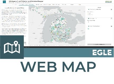 Web map of Michigan with dots all over the map