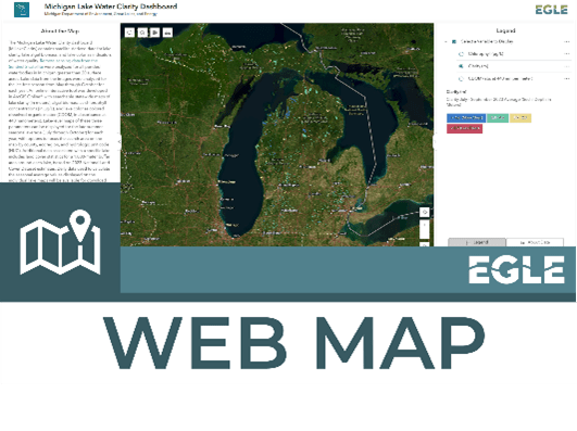 realistic web map overview of Michigan