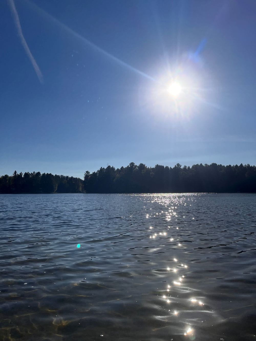 Sun over Perry Lake in Oscoda County.