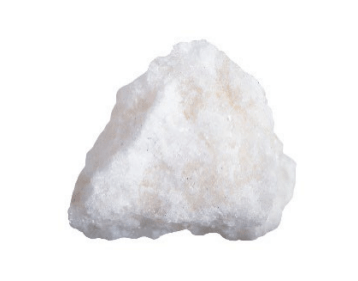 A lumpy chalky white stone