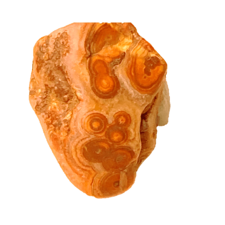 Unpolished tube agate.