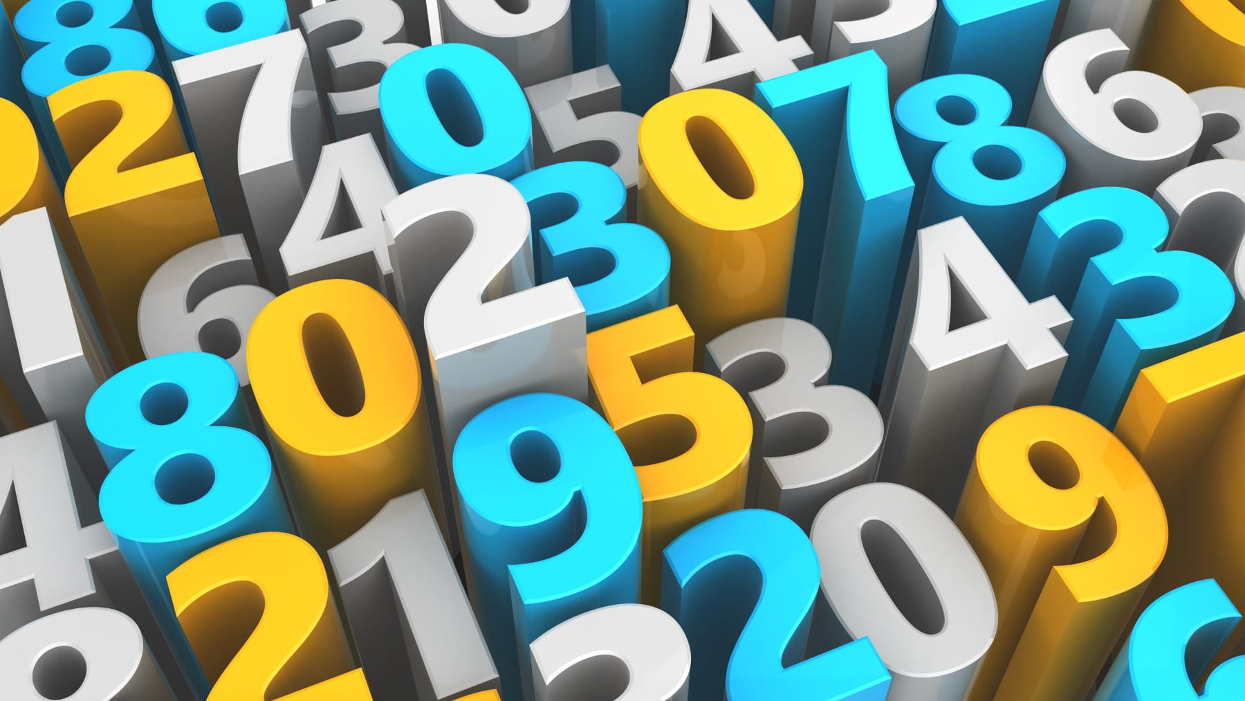 bunch of random colored numbers