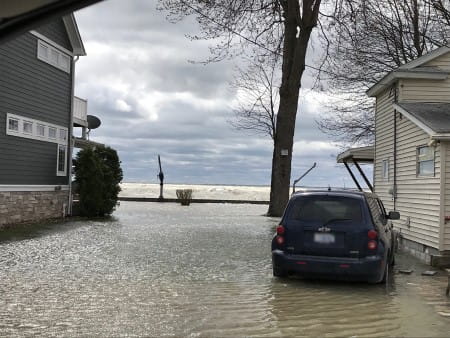 MI Environment image Algonac Bay flooding
