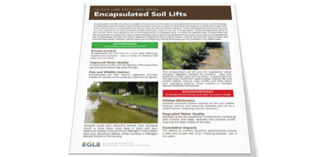 Encapsulated soil lifts cover