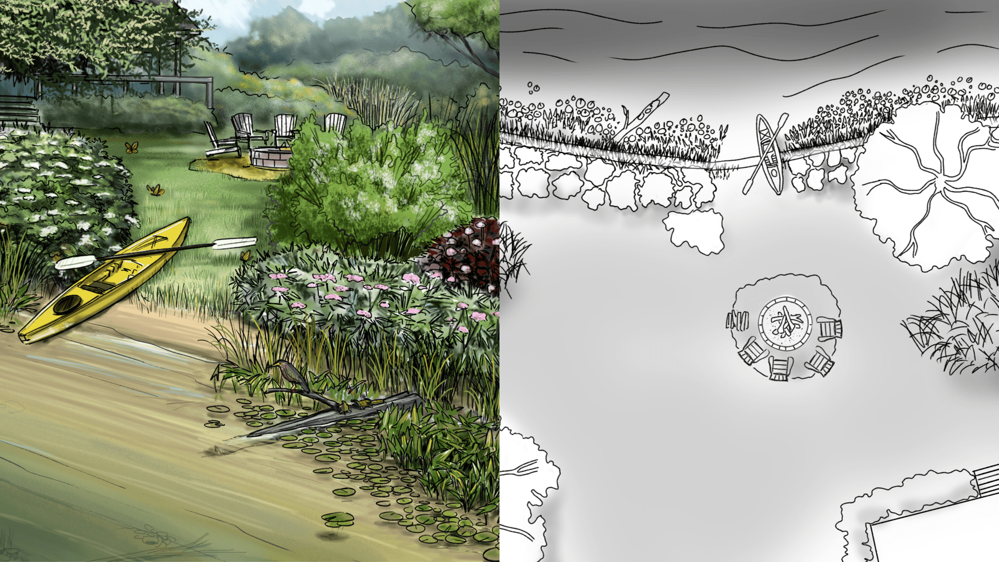 example of plans for a lower energy bioengineering shoreline