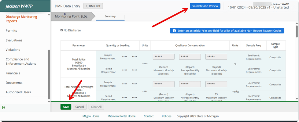 Image of step three of DMR guide for MiEnviro