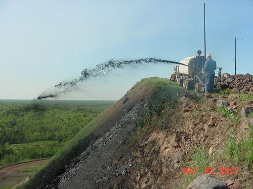 Biosolids mixed with seeds