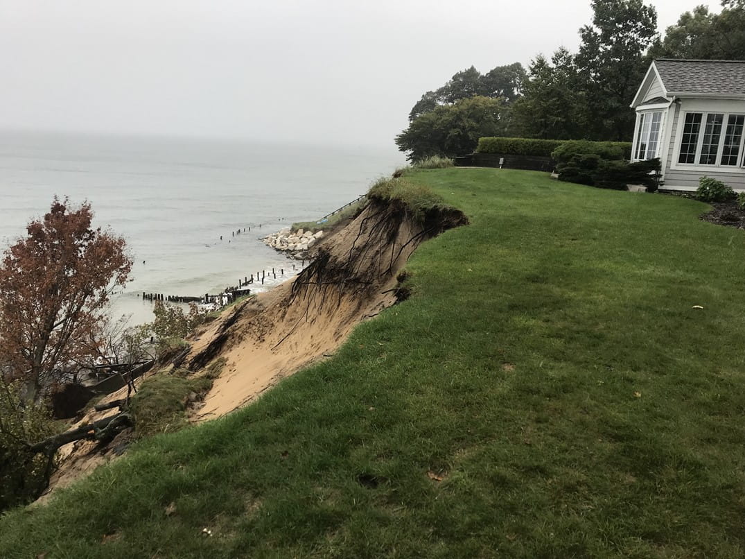 bluff erosion in Muskegon County, MI