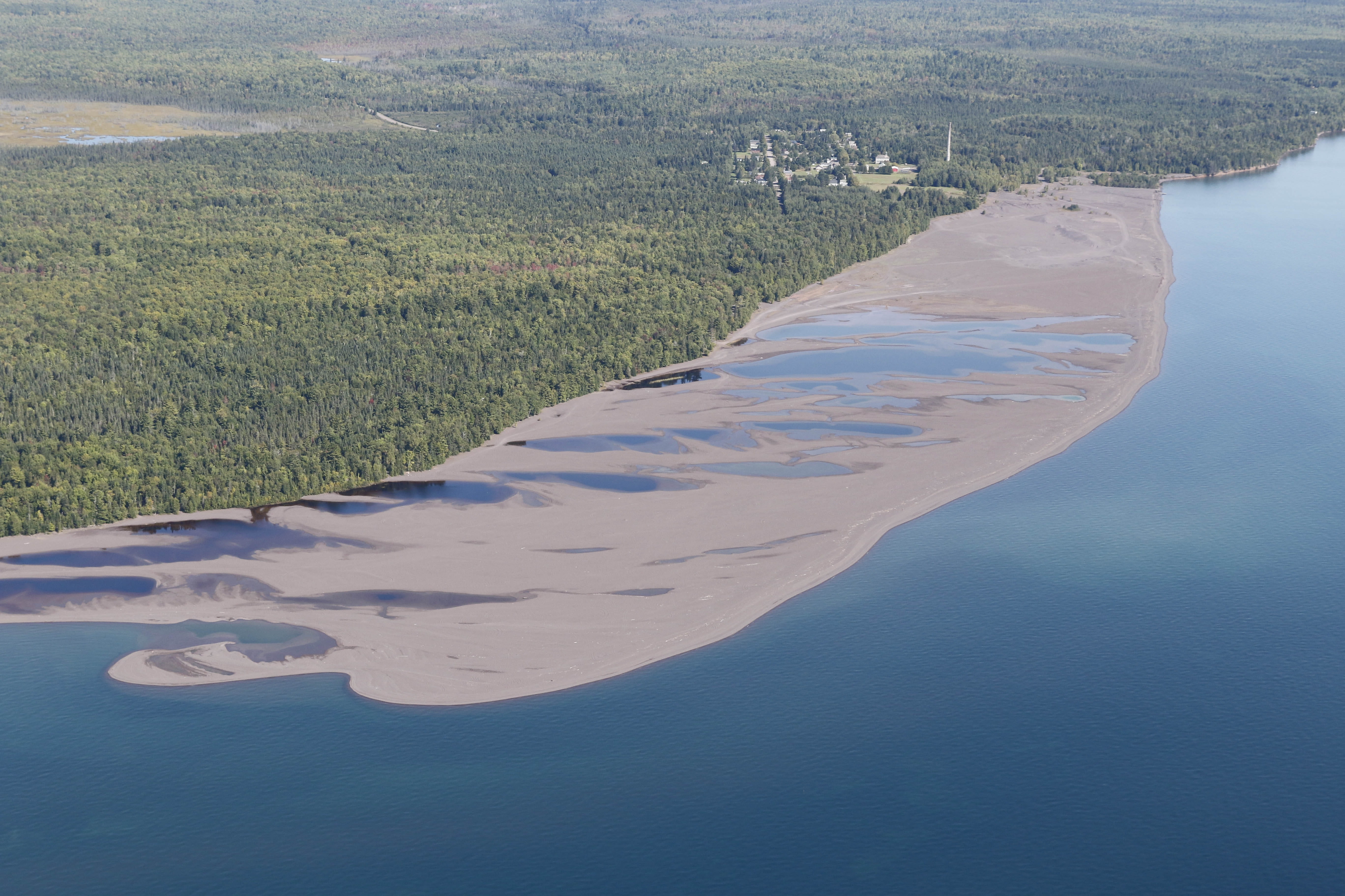 Buffalo Reef Stamp Sands Aerial View