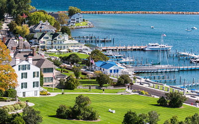 Great Lakes Coordination - Lake Huron - Mackinac Island Fort Mackinac Scenic