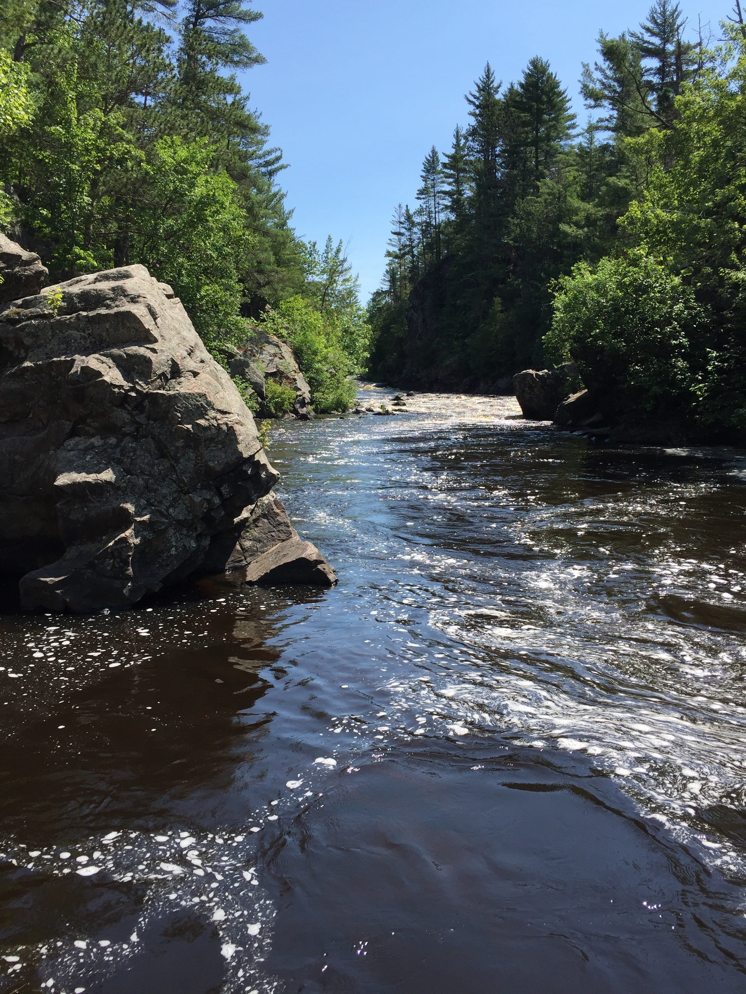 natural occurring foam on a river
