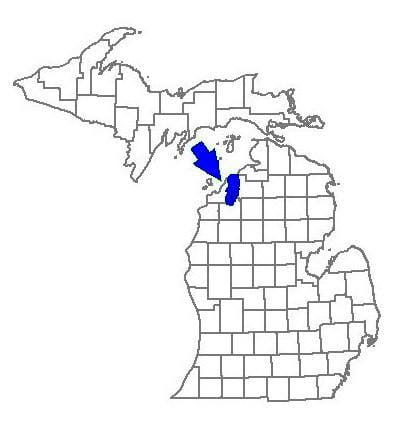 map of great lakes grand traverse shipwreck preserve