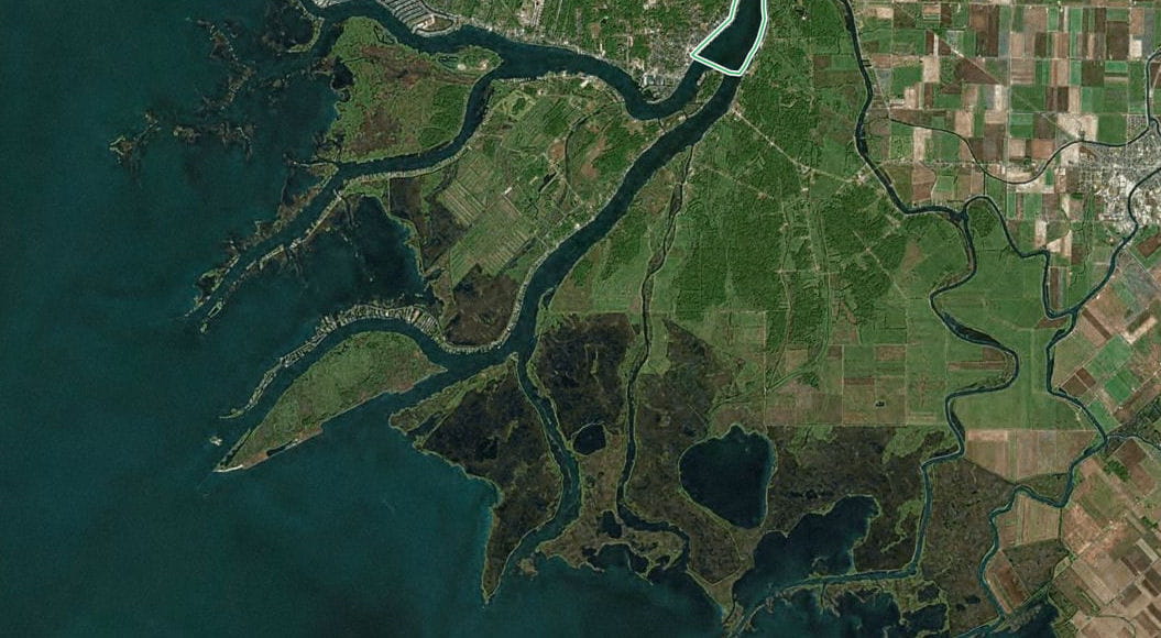 St. Clair River delta aerial