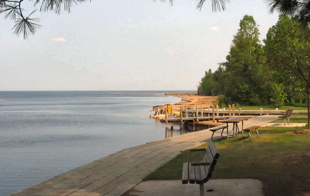 Tahquamenon River mouth at Lake Superior