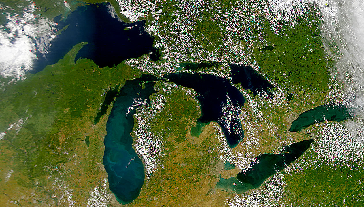 A view of the Great Lakes from SeaWiFS