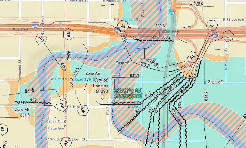 Example of floodplain map