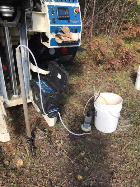 Low-flow groundwater is sampled to test for the presence of per- and polyfluoroalkyl substances (PFAS). A new Groundwater Data Management System will collect environmental data for easier sharing and analysis.