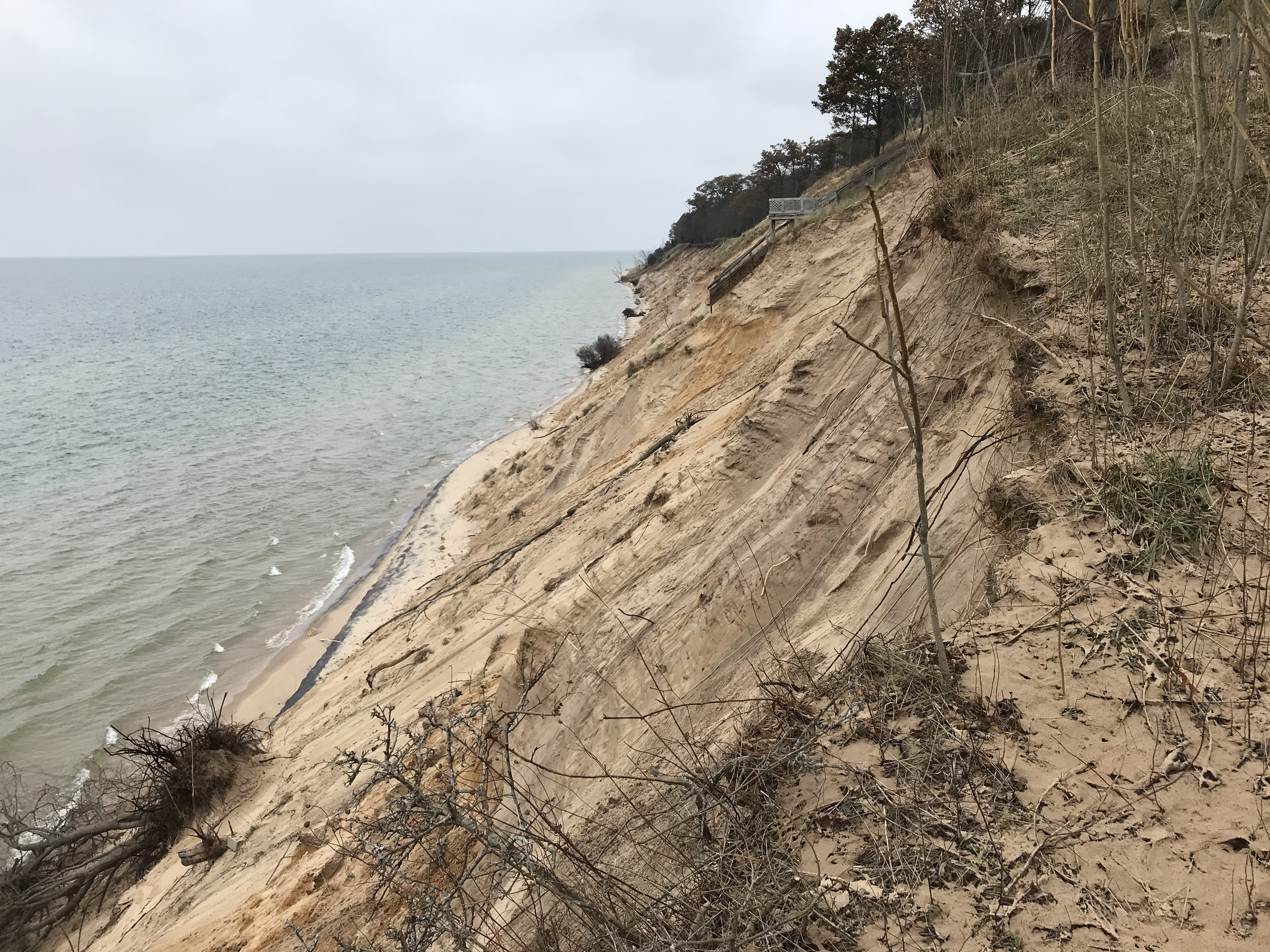 Great Lake coastline showing a High Risk Erosion Area