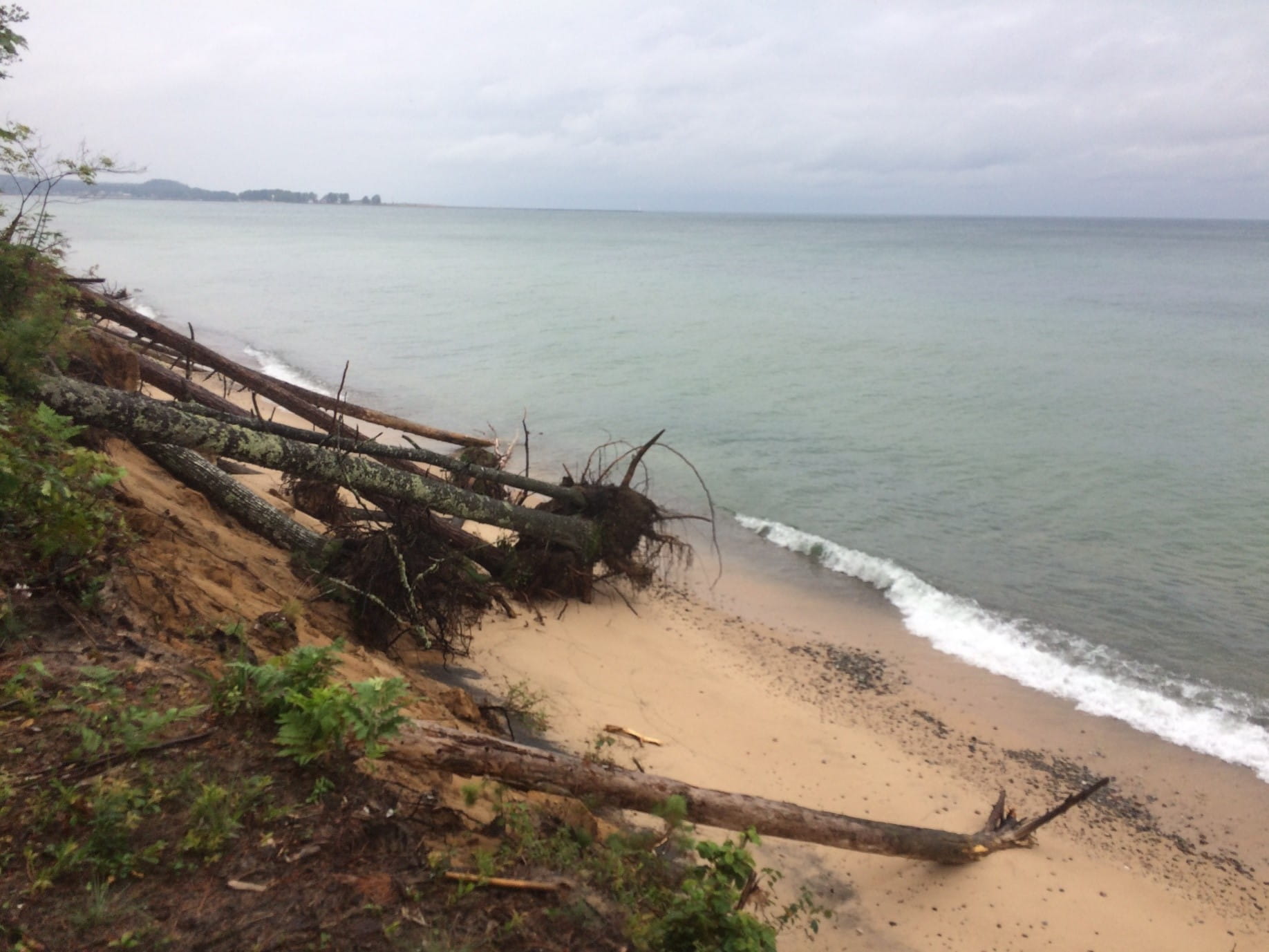 A view of Lake Superior Shoreline that is designated as high risk for erosion