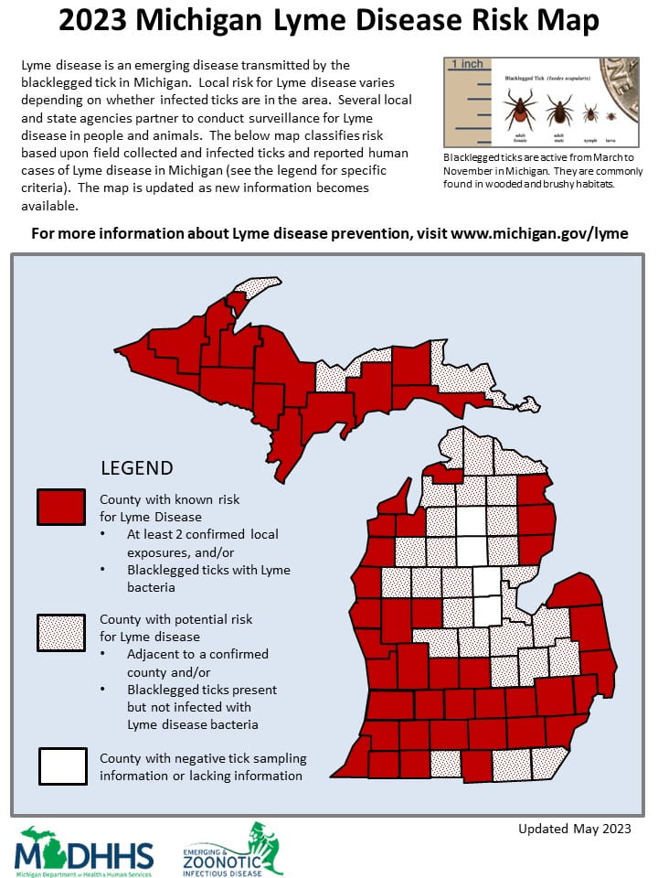 2020 Michigan Lyme Disease Risk Map thumbnail image