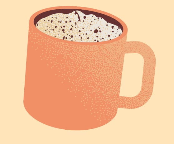 Illustration of a cup of hot cocoa