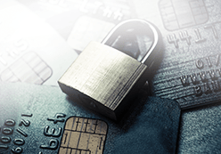 Lock on top of credit cards
