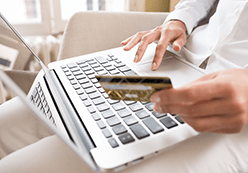 Shopping online with credit card