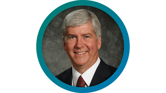 Headshot of Governor Rick Snyder.