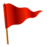 Waving red flag