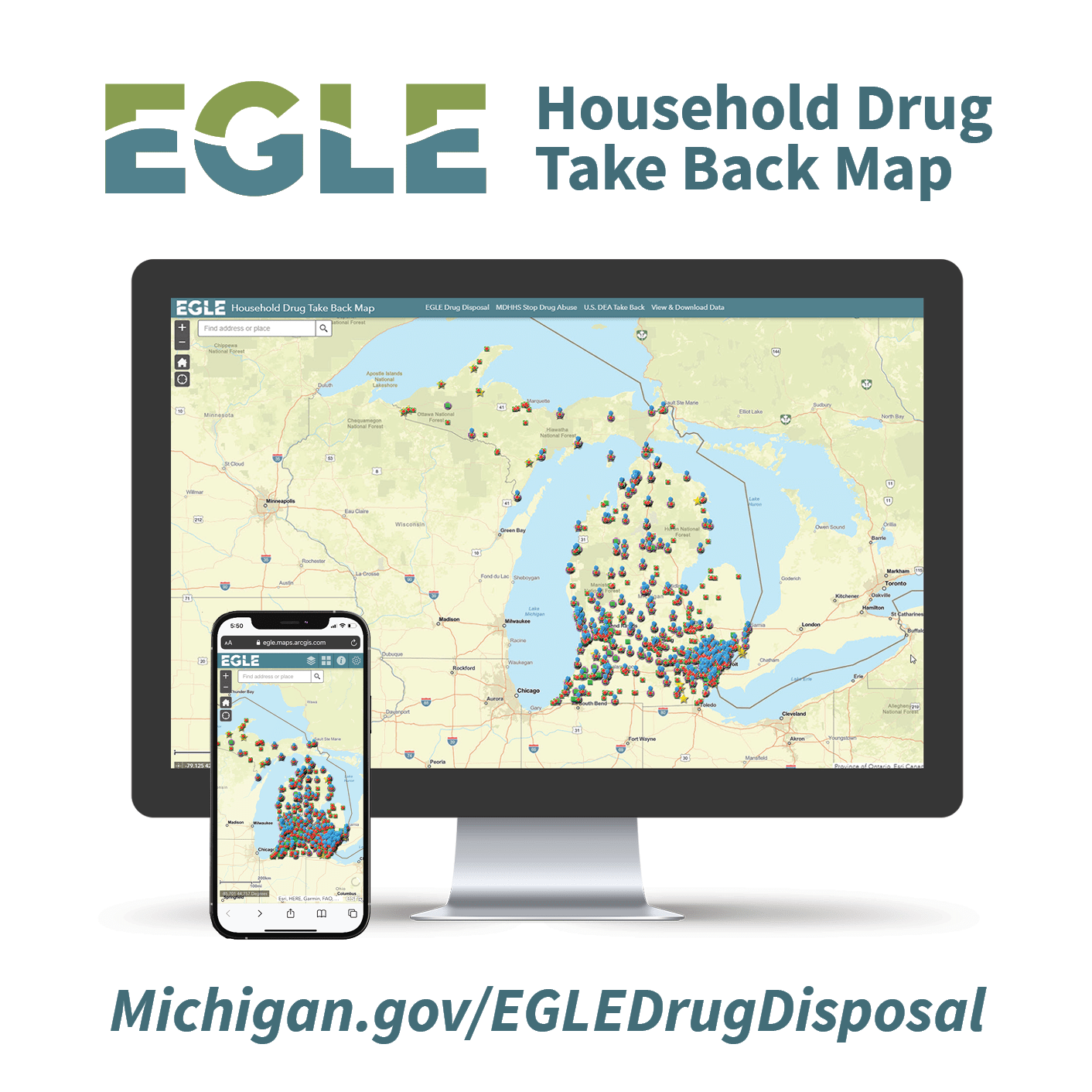 Image of Houshold Drug Take Back Map ad