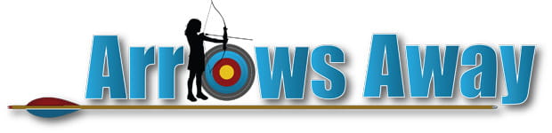 Arrows Away graphic; young girls shooting at a target