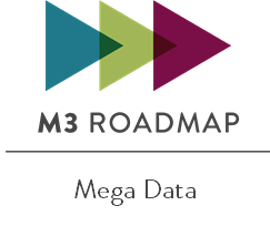 Logo of 3 triangles forming a right-facing arrow with text: M3 Roadmap Mega Data Initiative