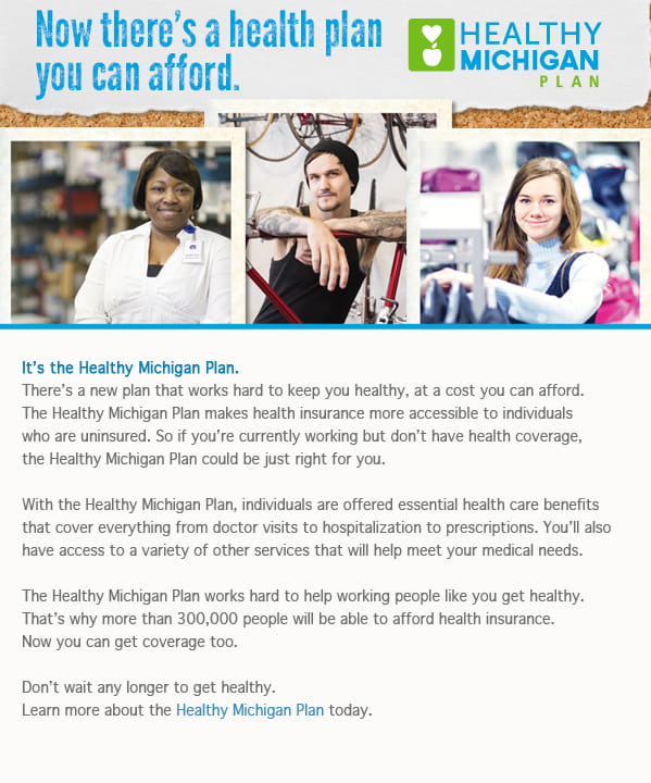 healthy michigan plan michgian flyer